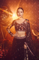 Hafsa Lehenga set - Black